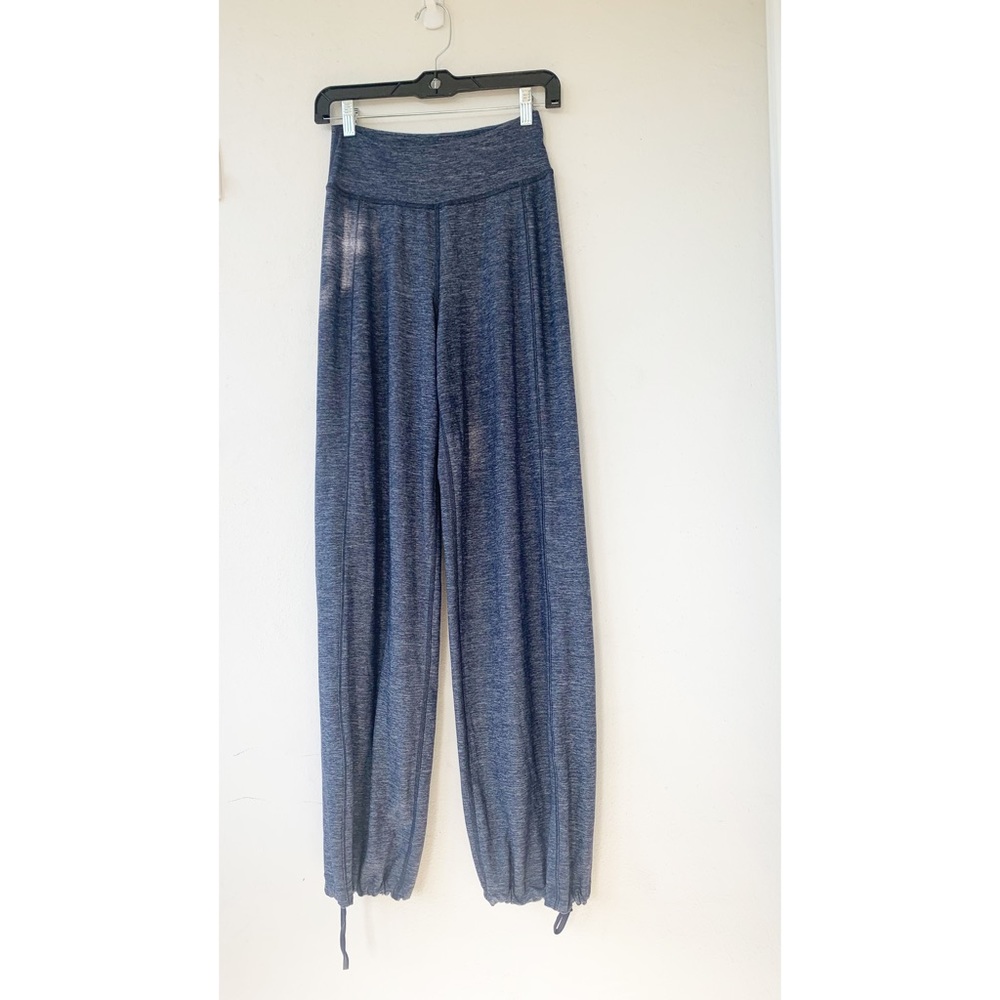 ⭐️SALE⭐️ Lululemon Heathered Blue Knit Foldover Harem Pants Blue